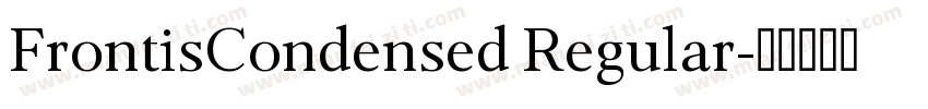 FrontisCondensed Regular字体转换